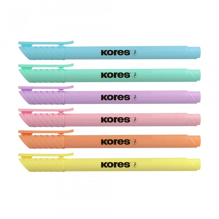 TEXTMARKER SET 6 PASTEL SLIM CUTIE PLASTIC KORES TEXTMARKER SET 6 PASTEL SLIM CUTIE PLASTIC KORES
